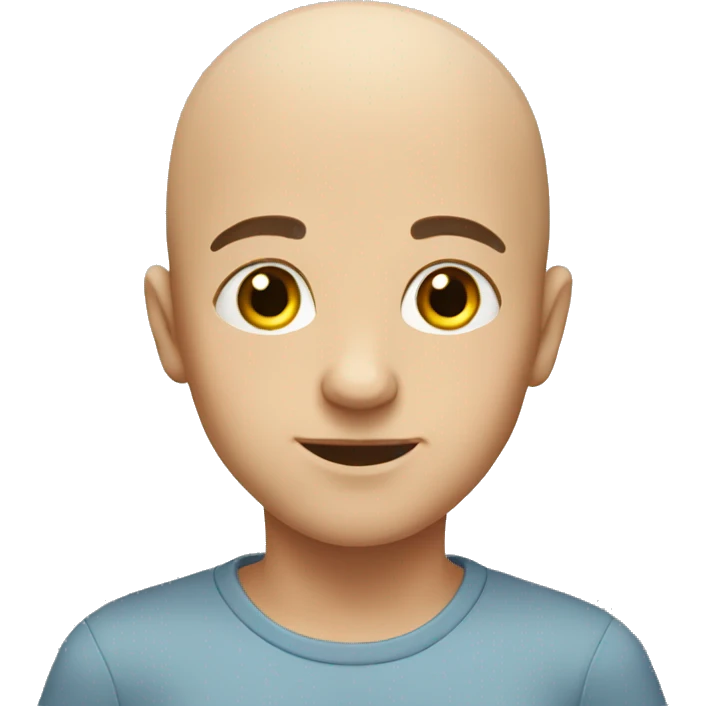 bald boy looking at viewer emoji