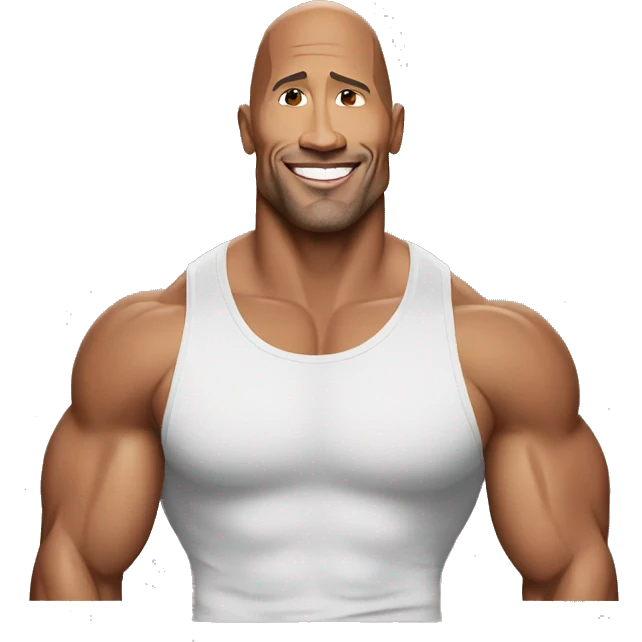 dwayne johnson in tanktop emoji