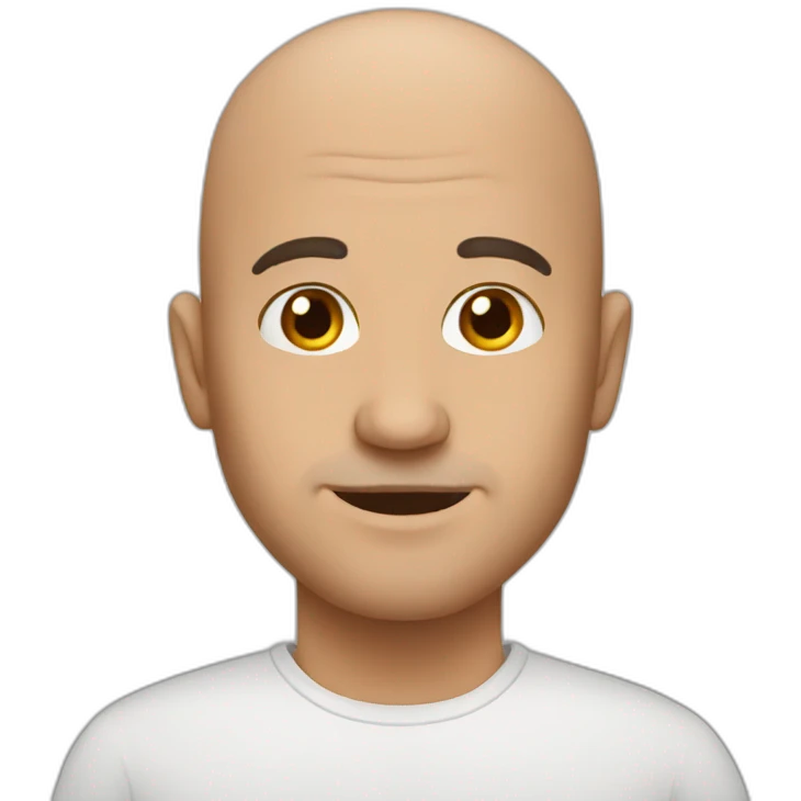 Bald man emoji