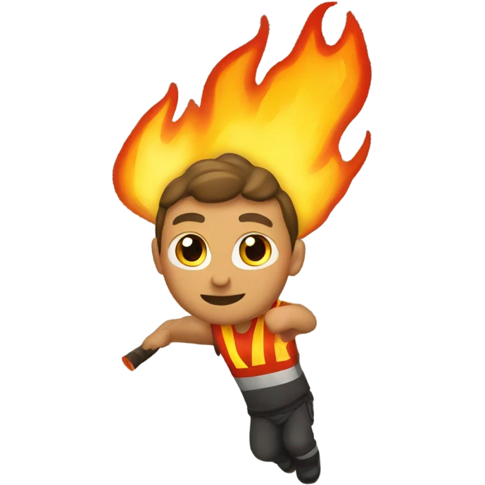 fire thrower top view emoji
