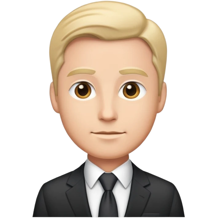 Confident business person in a suit and tie, professional leader, executive emoji
