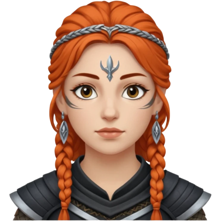 ESO female breton warrior with lashes and earrings emoji