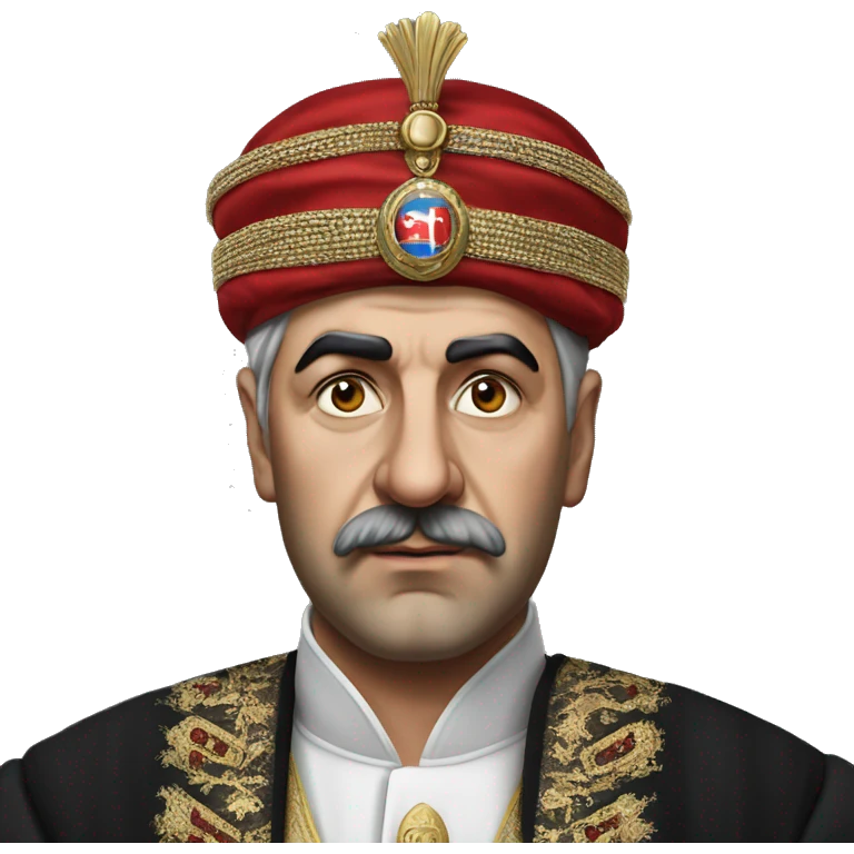 Turkish Sultan photorealistic serious emoji