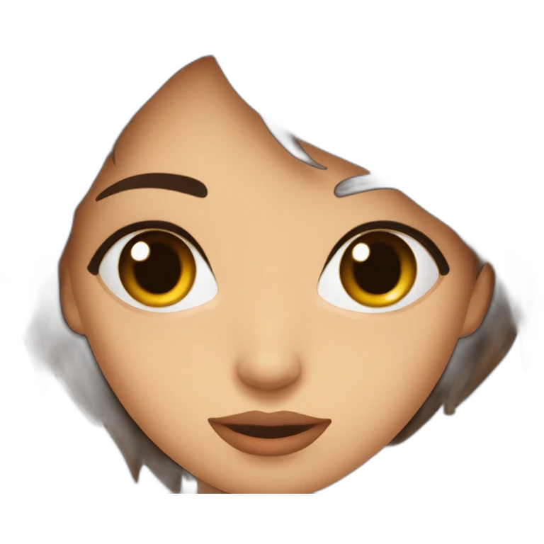 brune yeux marron visage fin sexy emoji