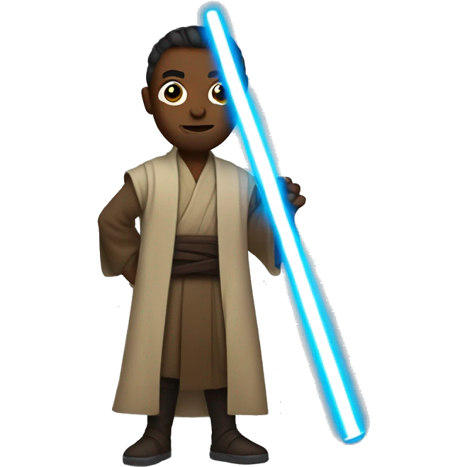 jedi with light saber emoji