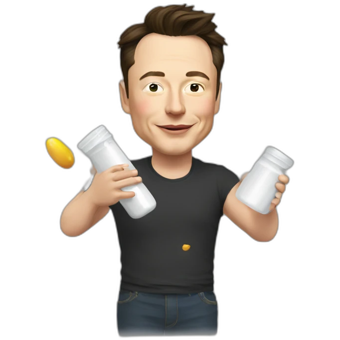 elon musk doing drugs, for educational purposes only, inclusiveness and positive, LGTBQ+ emoji