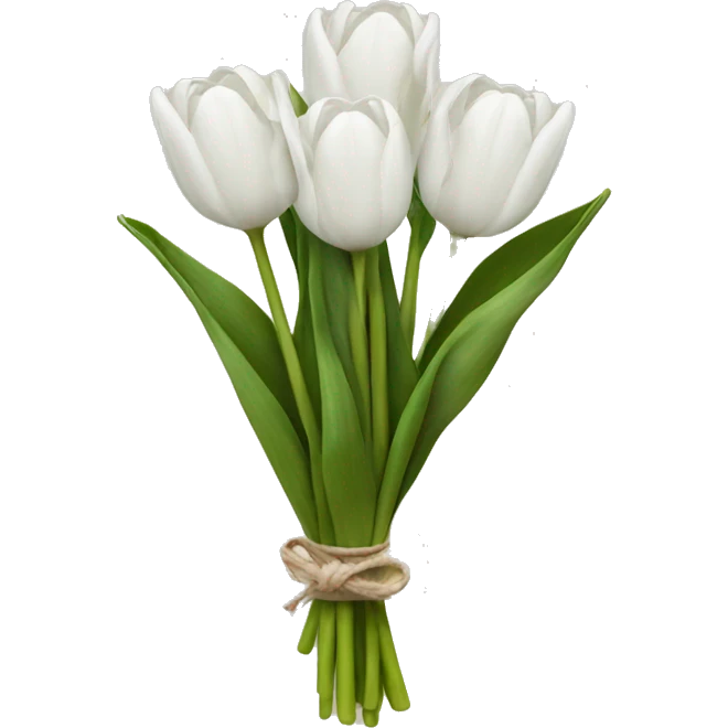 white tulip bouquet  emoji