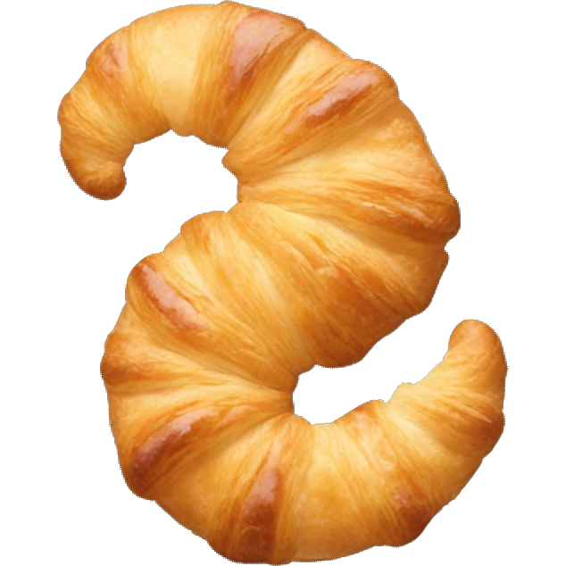A crescent moon made of croissant emoji