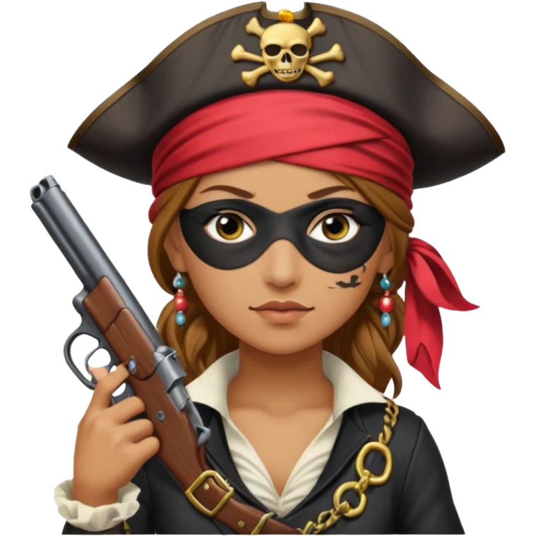 Lady Pirate With Gun. emoji
