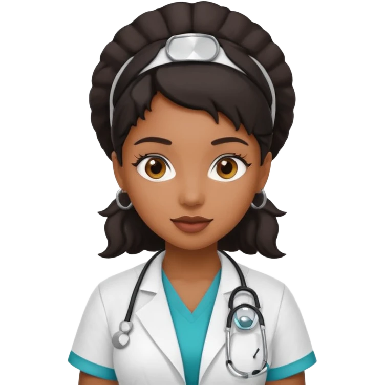 Black girl baddie nurse emoji
