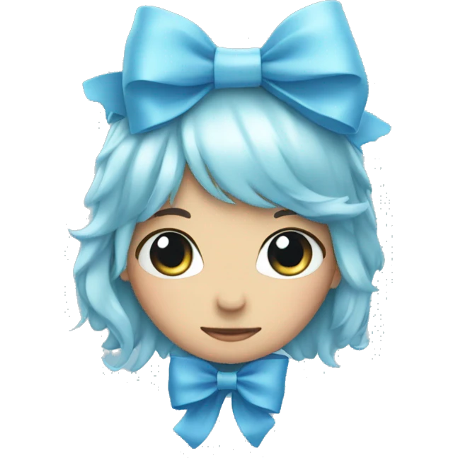 cute blue bow emoji