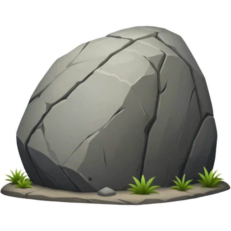 A BOULDER in front of a tomb emoji