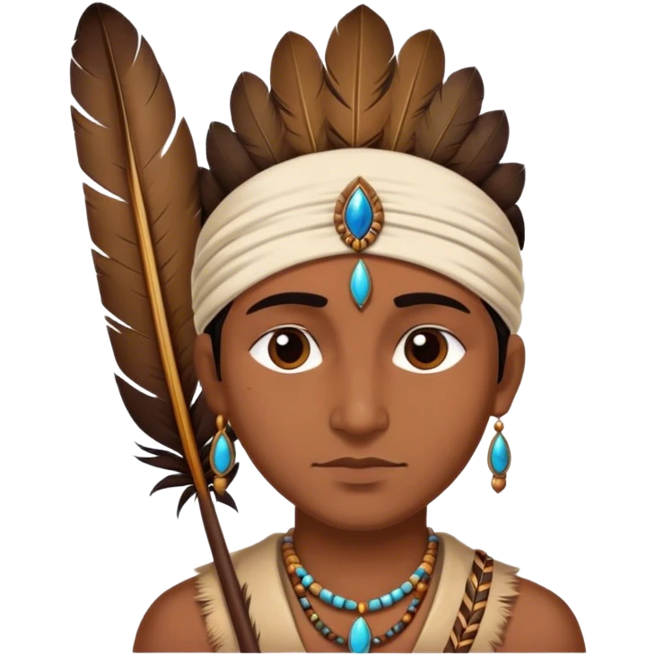 Indian with feather emoji