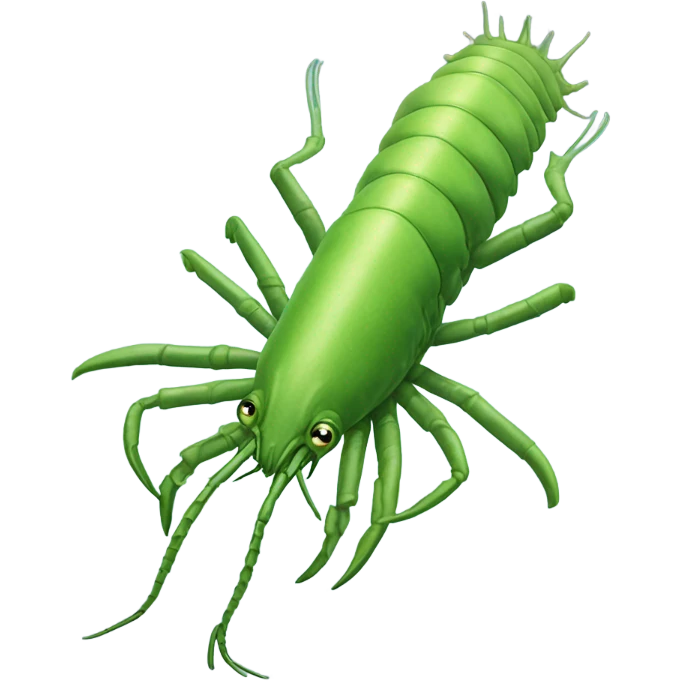 realistic gross green prawn emoji