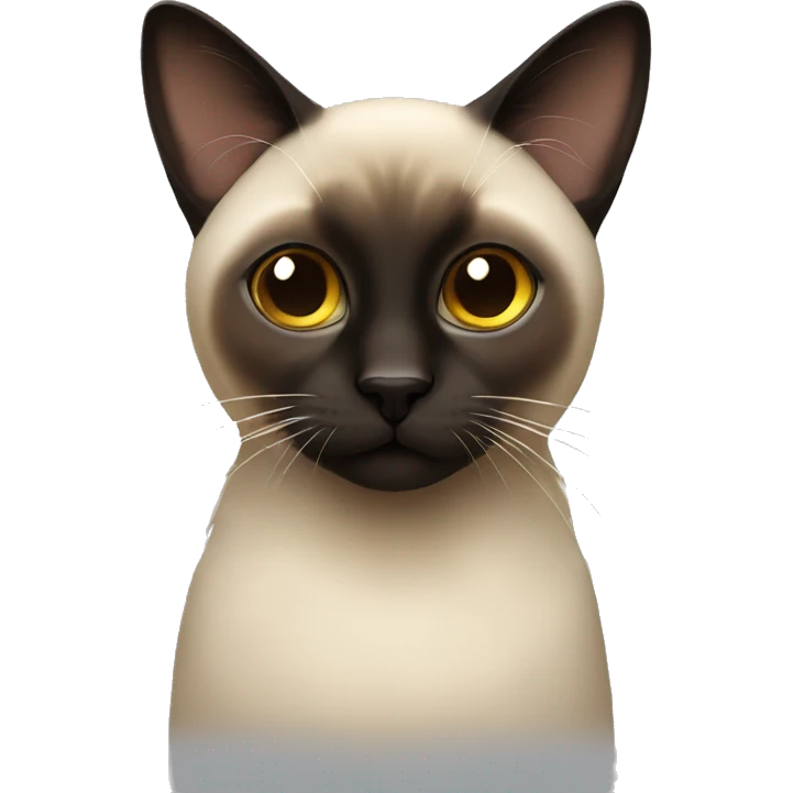 fluffy siamese dark face emoji