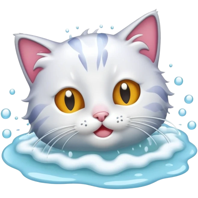 Cat bathing emoji