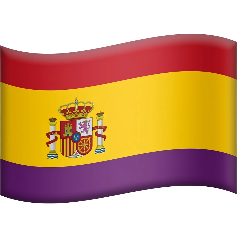 Bandera de España sin el escudo y la franja de abajo morada emoji