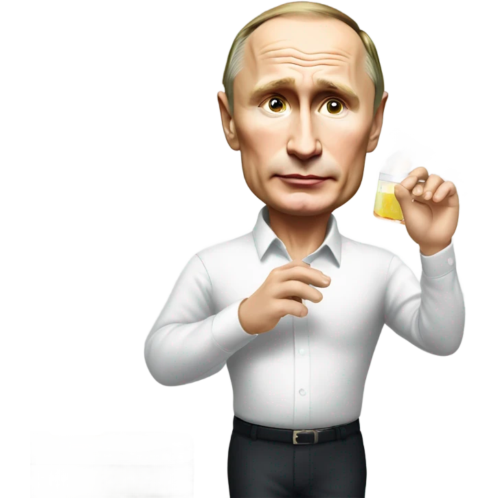 Vladimir Putin putting on purfume emoji