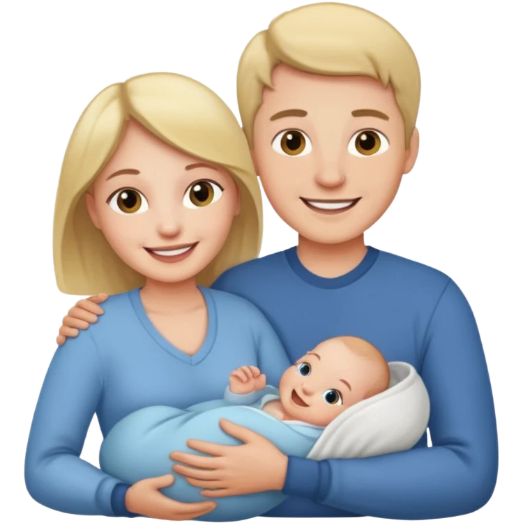 Couple with one newborn emoji