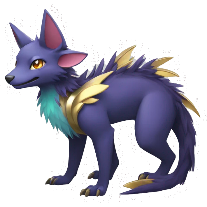 Colorful Shiny Kawaii  Nargacuga FurSona Fakemon Full Body emoji