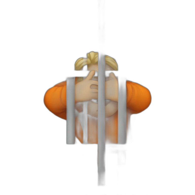 Letters “BA” behind jail bars emoji
