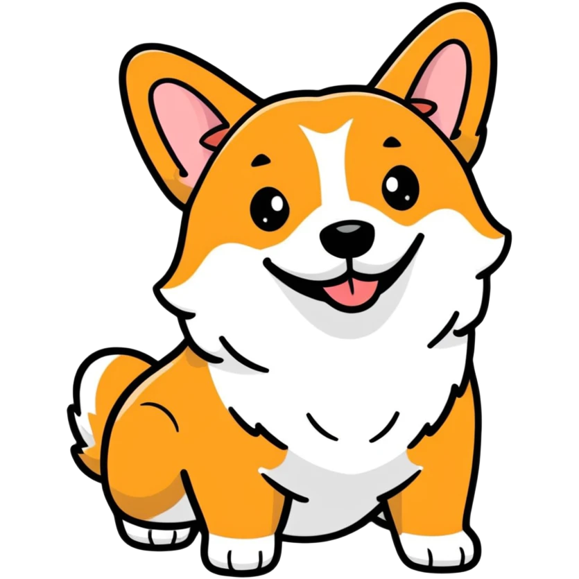 happy corgi emoji