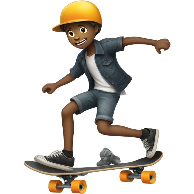 boy and a skateboard emoji