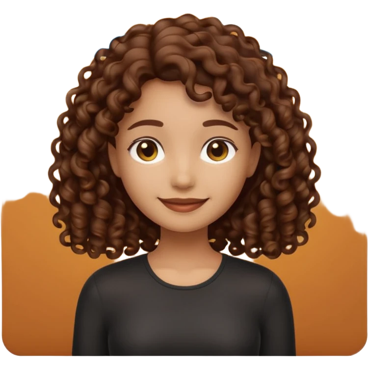 A **simple emoji-style icon** of a **black black black transparent plastic folder**, sleek and minimal, with **rounded corners**, subtle translucency, soft shading, and a **small illustrated logo of a canela-skinned girl with natural curly hair and a warm smile**, simplified and icon-like.
 emoji