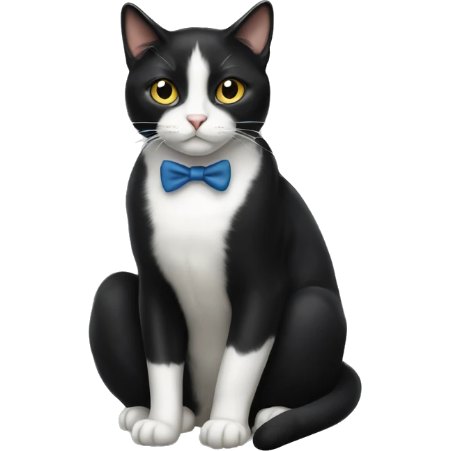 Tuxedo cat emoji