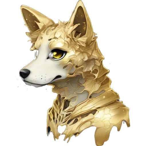 iridescent kintsugi fluffy zombie black brown gold dog fox head zombie skeleton gold mechanical nebula galaxy stars colorful flowers fairy lights vintage zombie emoji