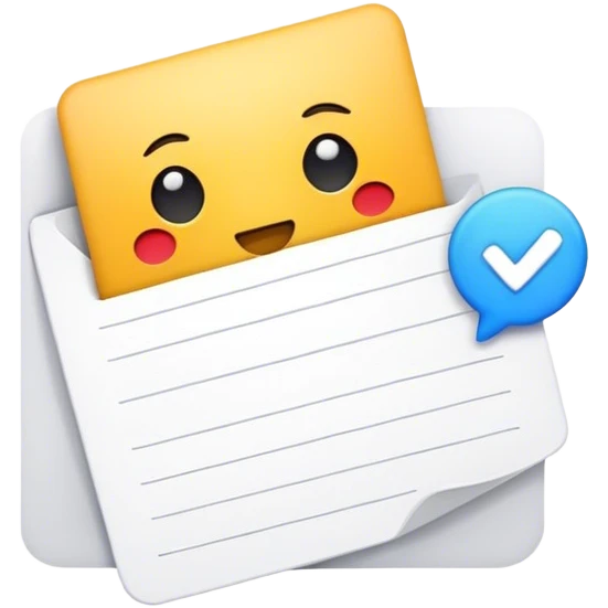 feedback/voucher like a note emoji