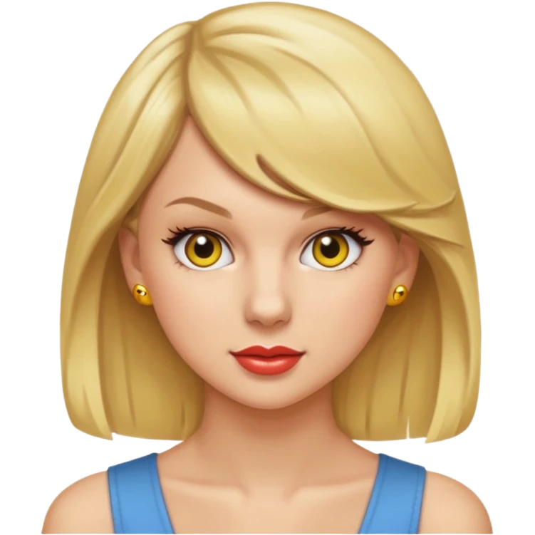 taylor swift , yellow emoji style emoji