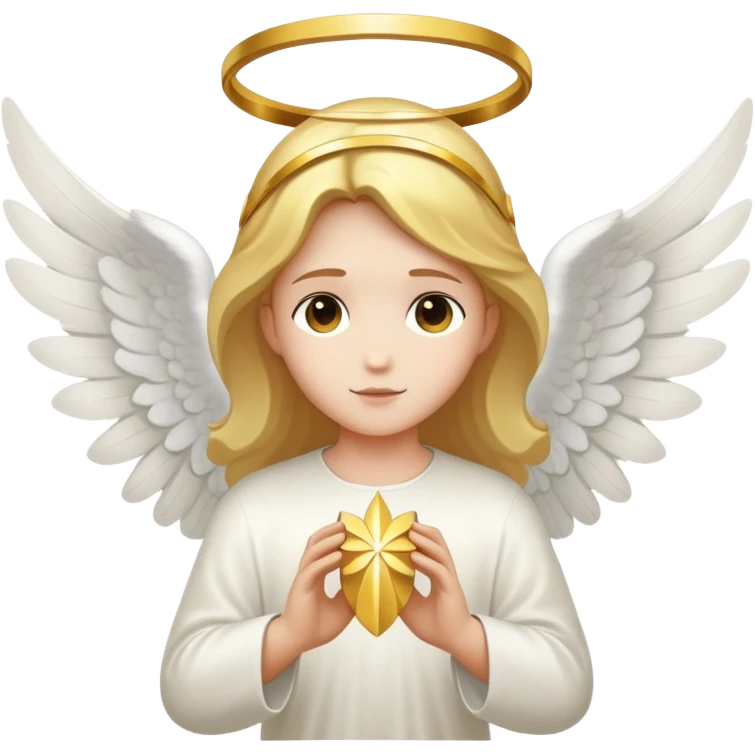guardian angel with wings and halo from bible emoji