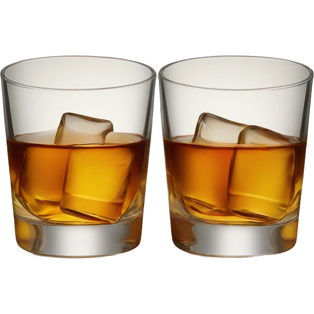 two glasses of whisky cheers emoji