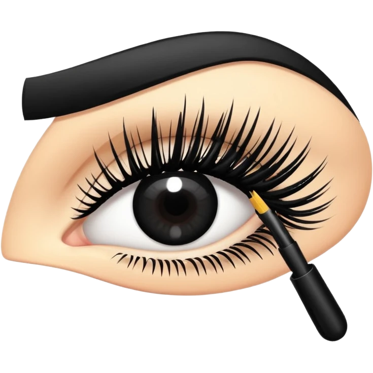 РЕресницы черные в стиле айфон emoji