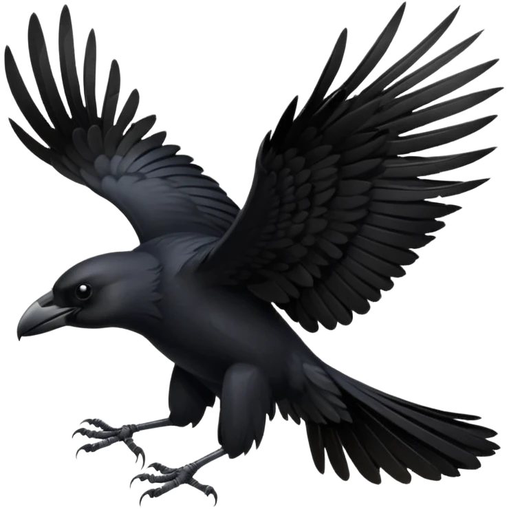 a crow starting to take off emoji