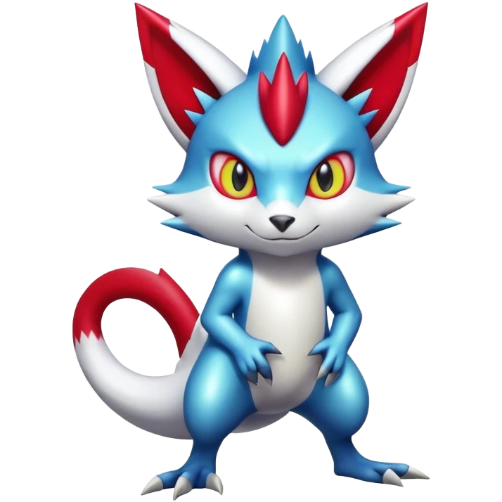 Cool Shiny Digimon-Sneas-Zangoose-hybrid full body emoji