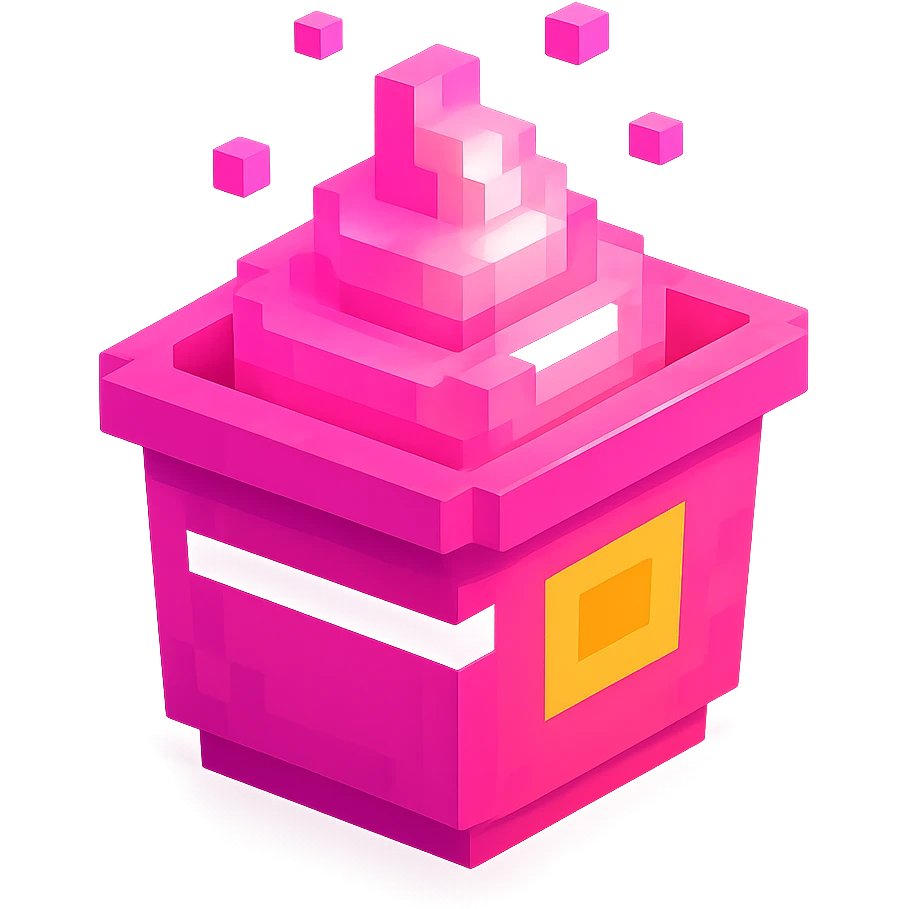 сделай соус из фастфуда розовый светящийся, no background  emoji
