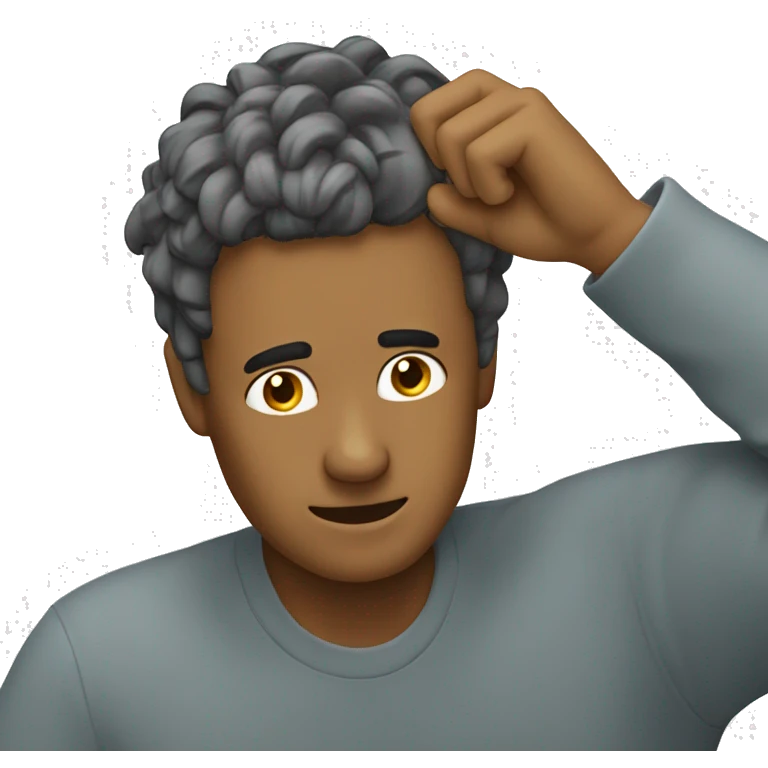 Guy scratching head  emoji
