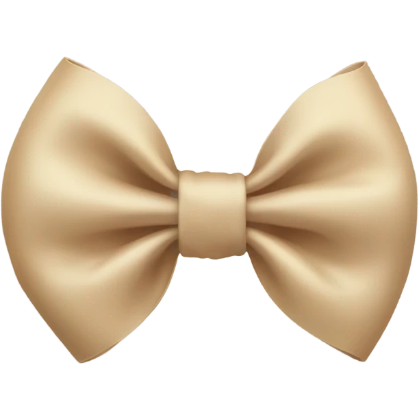 Beige bow emoji