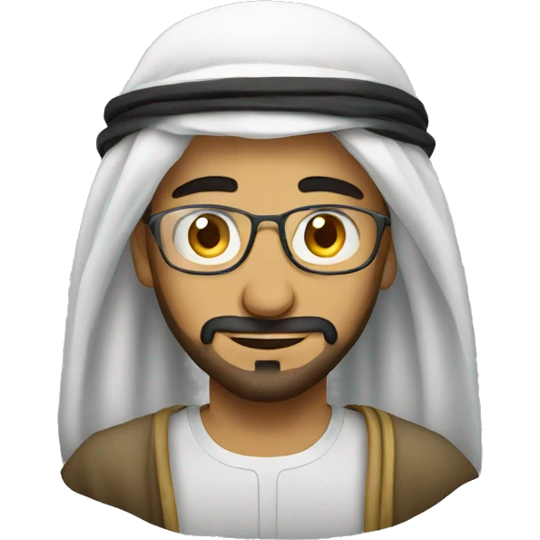 arab men with glass emoji