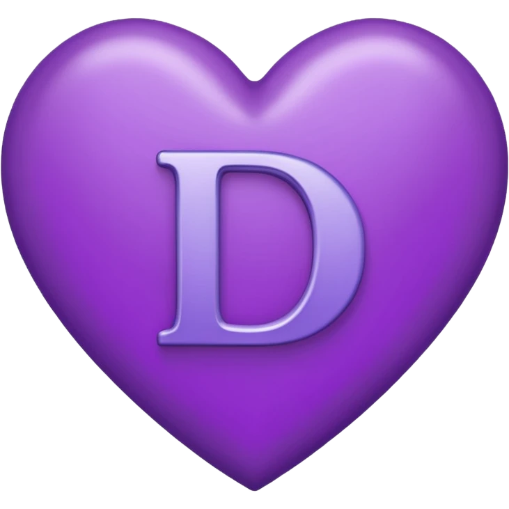 purple heart with D emoji