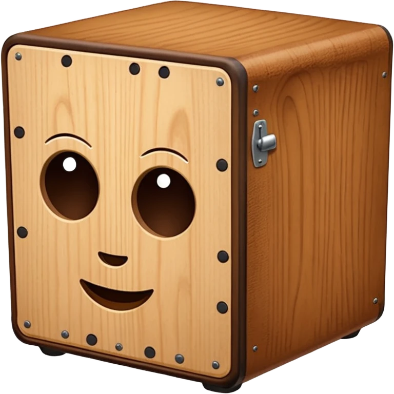 Cajon percussion instrument no face emoji