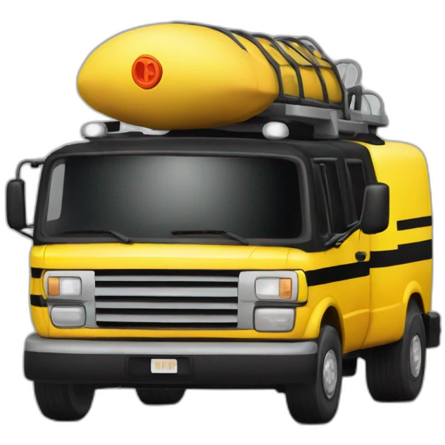 Carro de bombero amarillo con negro emoji