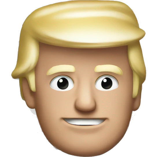 Trump with an American flag emoji