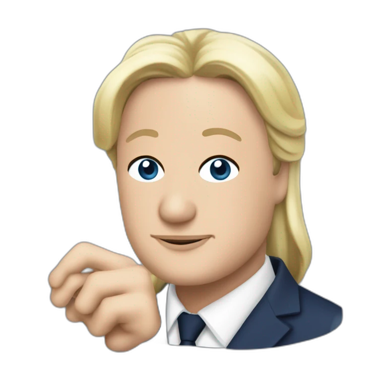 Macron embrasse marine le pen emoji