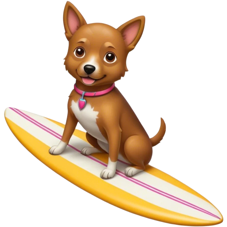 Dog riding surfboard  emoji