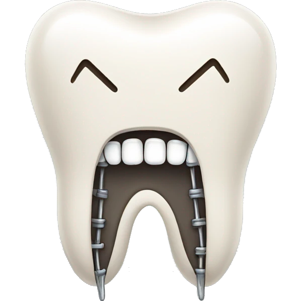 tooth with braces emoji