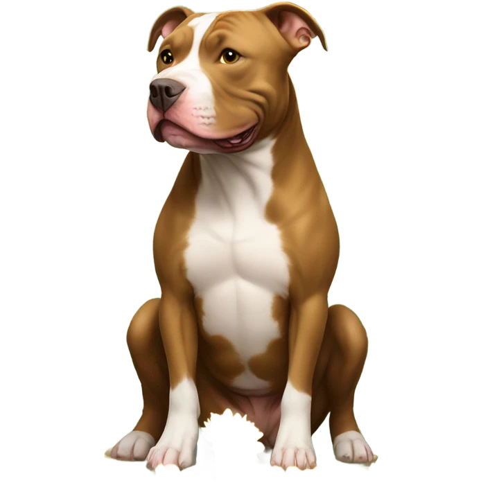 Pitbull with sunflowers  emoji