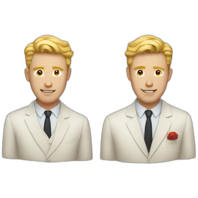 Two white guys in love  emoji